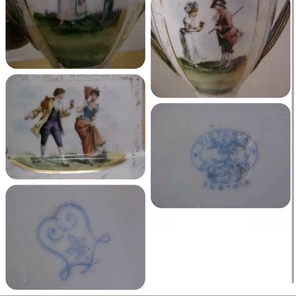 Victorian picture Trophee Vase . Measures about 9 3/4" tall. - Picture 4 of 4